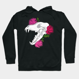 Floral Wolf Skull Hoodie